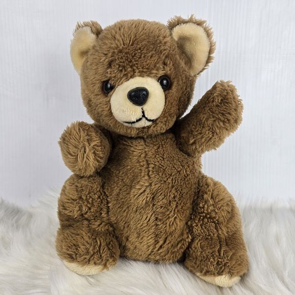 Vintage 1979 Daekor Pot Belly Bear Plush Brown Korea 12" - Picture 1 of 10